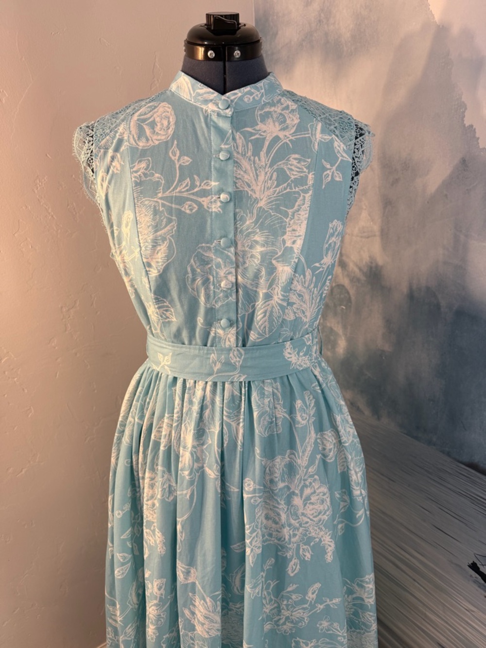 Blue Floral Maxi Dress #164 - Picture 4 of 9